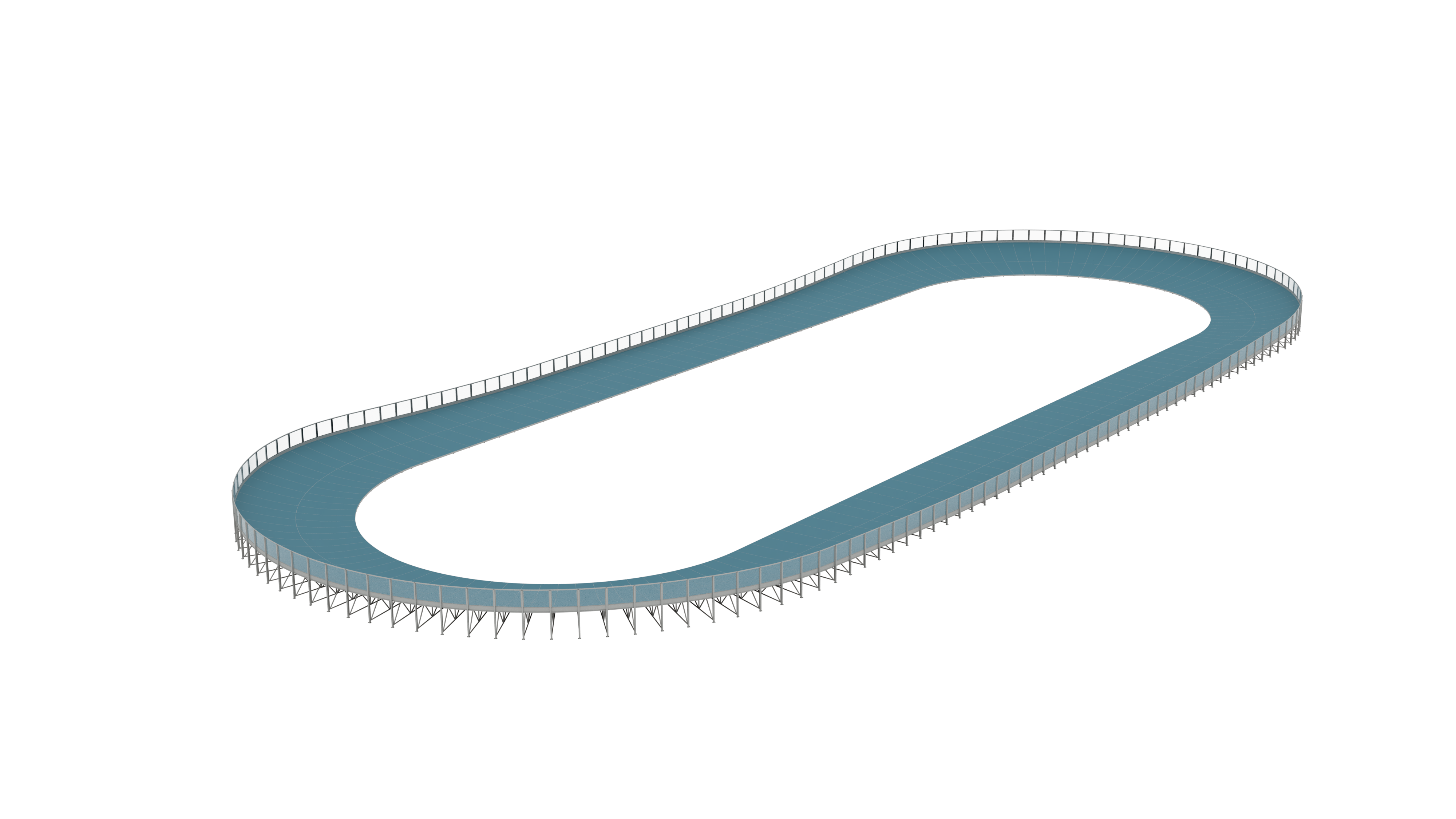 3D design render of a speed skating track