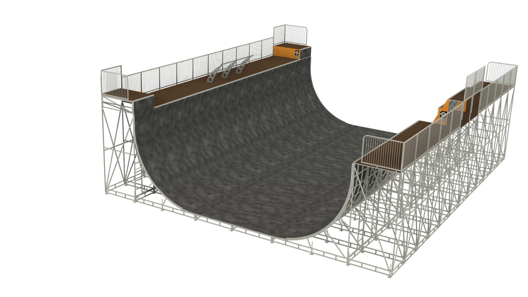 3D render of a vert ramp structure