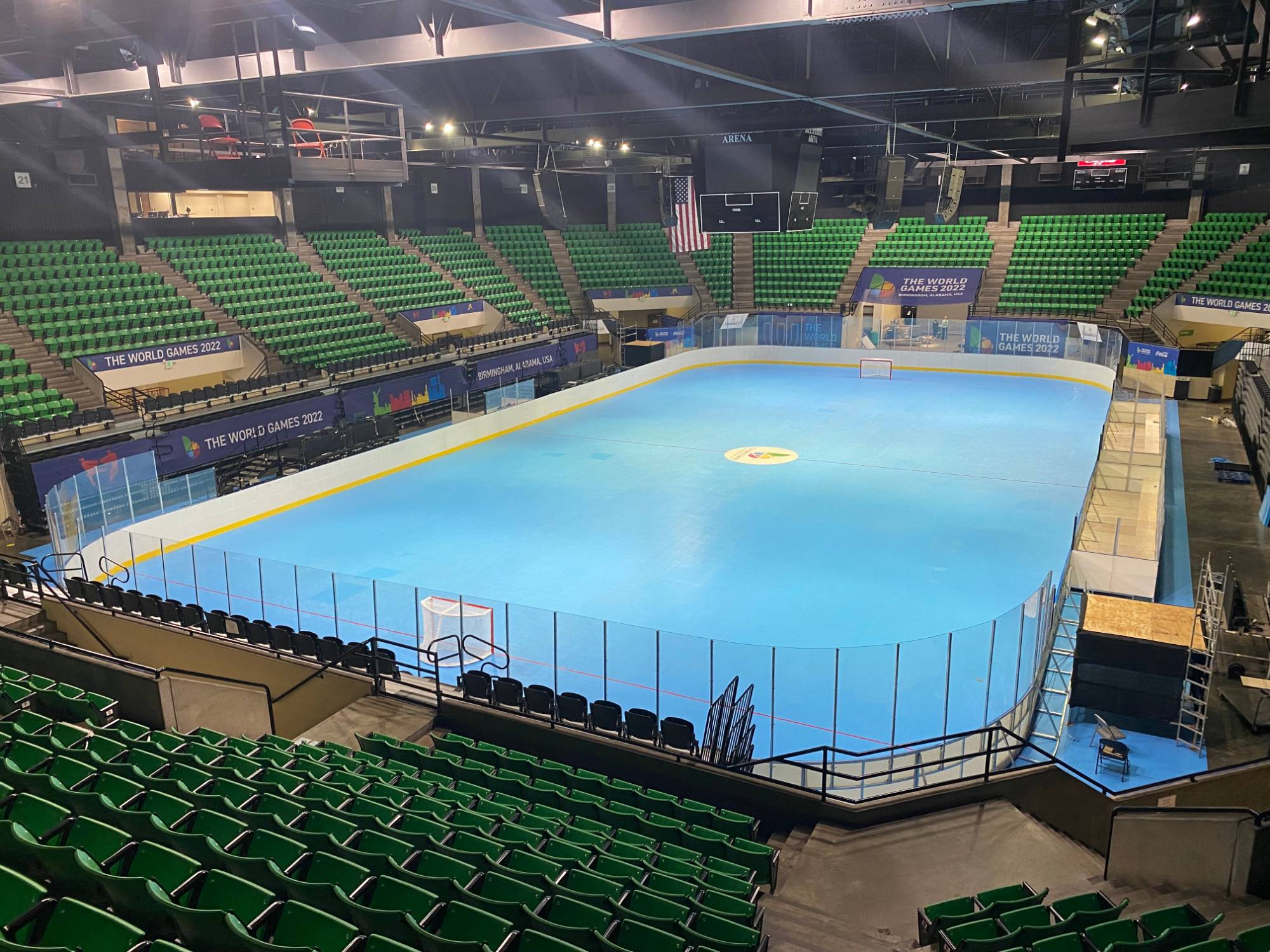 Inline hockey rink at The World Games 2022, Birmingham Alabama