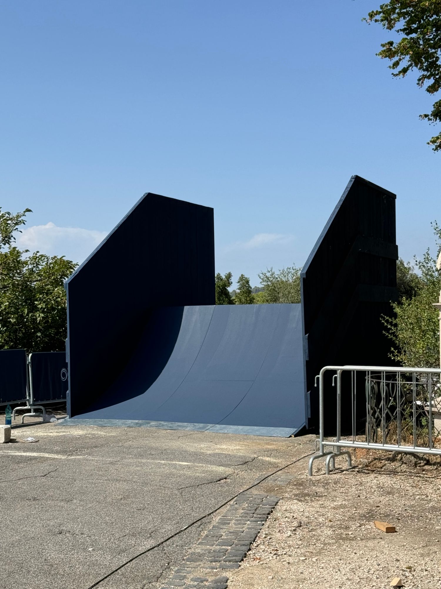 Skatecross vert wall at the World Skate Games Italia 2024, built by SkateFacilities